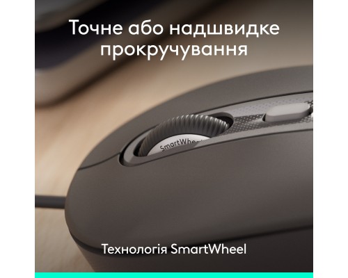 Мишка Logitech Signature M520 for Business USB-C Graphite (910-007511)