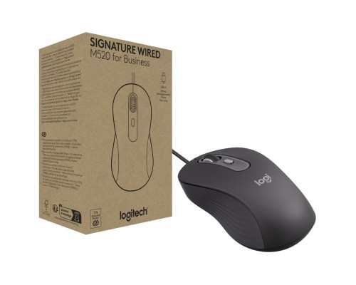 Мишка Logitech Signature M520 for Business USB-C Graphite (910-007511)