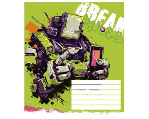 Зошит Школярик Break the rules 12 аркушів клітинка (012-3492K)