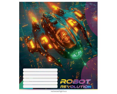Зошит Школярик Robot Revolution 24 аркуша лінія (024-3522L)