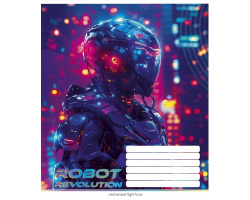 Зошит Школярик Robot Revolution 24 аркуша лінія (024-3522L)