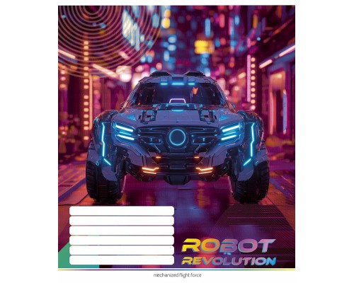 Зошит Школярик Robot Revolution 24 аркуша лінія (024-3522L)
