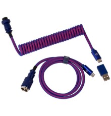 Дата кабель USB 2.0 AM to USB-C 1.08m Premium Coiled Aviator Straight purple Keychron (CAB1_KEYCHRON)
