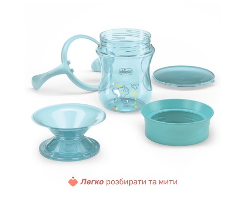 Поїльник-непроливайка Chicco Perfect Cup 200 мл. від 12 місяців (блакитна) (06951.25)