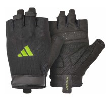 Рукавички для фітнесу Adidas Essential Training Gloves ADGB-15003GN чорний, зелений L (885652025973)