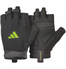 Рукавички для фітнесу Adidas Essential Training Gloves ADGB-15003GN чорний, зелений L (885652025973)
