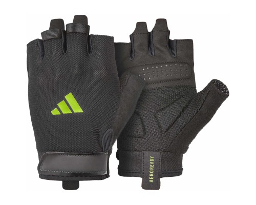 Рукавички для фітнесу Adidas Essential Training Gloves ADGB-15003GN чорний, зелений L (885652025973)