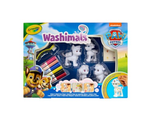 Набір для творчості Crayola Paw Patrol Washimals 4 тваринки та 6 фломастерів (74-0290)