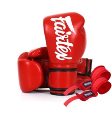 Боксерські рукавички Fairtex BGV14 Red 12 унцій (бинти в комплекті) (BGV14_12oz_Red)