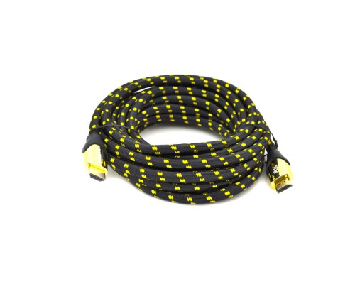 Кабель мультимедійний HDMI M to HDMI M 5.0m V2.1 8K60Hz 4K120Hz black/gold Ritar (YT-HDMI(M)/(M)V2.1-5.0m/19950)