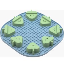 Універсальний посуд для тварин Fiboo Snoopy + fibnoose килимок для злизування ласощів і їжі з елементами гри, синій (FIB0265)