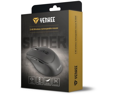 Мишка YENKEE YMS 2080GY Slider Wireless Black (45019322)