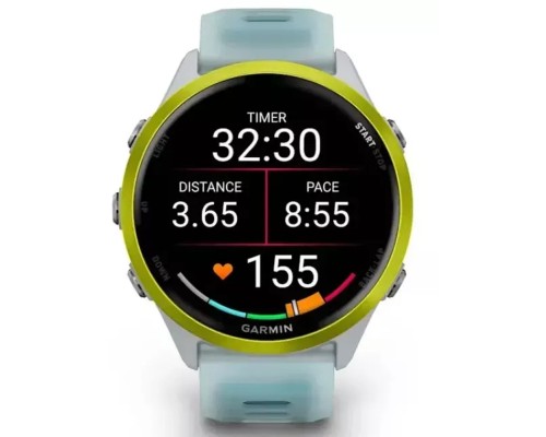Смарт-годинник Garmin Forerunner 570 - 47MM, Whitestone/Amp Yellow, GPS (010-02971-01)