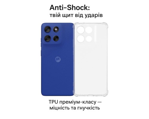 Чохол до мобільного телефона BeCover Anti-Shock Motorola Moto G56 Clear (713802)