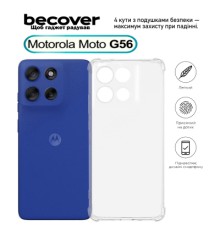 Чохол до мобільного телефона BeCover Anti-Shock Motorola Moto G56 Clear (713802)