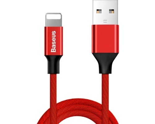 Дата кабель USB 2.0 AM to Lightning 1.8m red Baseus (CALYW-A09)