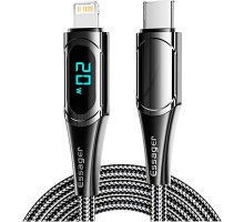 Дата кабель USB-C to Lightning 2.0m 20W Digital Display black Essager (EXCTL-YDA01)
