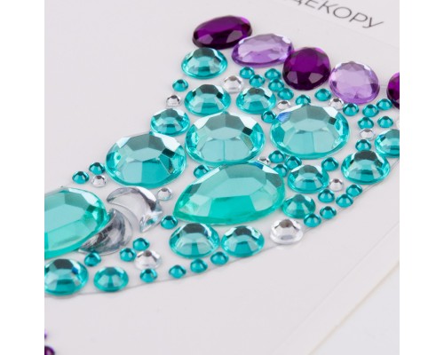 Набір для творчості Santi Русалонька, аплікація зі страз самоклеючих, 7х9 см (743024)