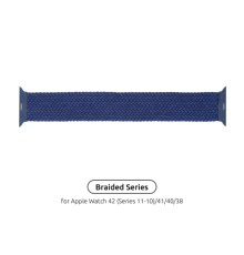 Ремінець до смарт-годинника Armorstandart Braided Solo Loop для Apple Watch 42 (Series 11-10)/41/40/38 Atlantic Blue Size 4 (132 mm) (ARM58067)