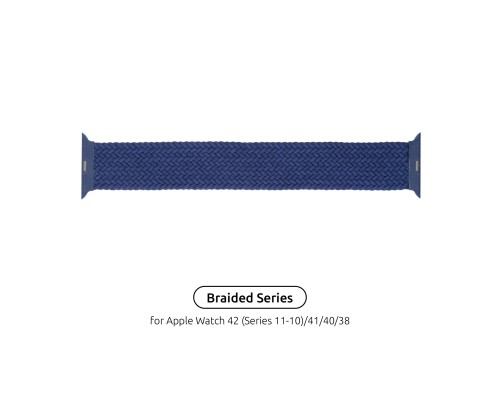 Ремінець до смарт-годинника Armorstandart Braided Solo Loop для Apple Watch 42 (Series 11-10)/41/40/38 Atlantic Blue Size 4 (132 mm) (ARM58067)
