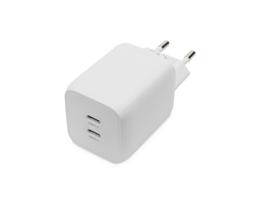 Зарядний пристрій Digitus 2xUSB-C PD65W GaN (DA-10063)