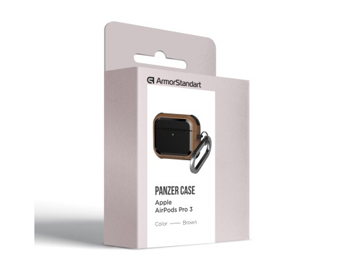 Чохол для навушників Armorstandart Panzer для Apple Airpods Pro 3 Brown (ARM88287)