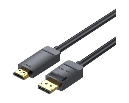 Кабель мультимедійний 4K DisplayPort to HDMI Cable 2M Black VENTION (HAGBH)