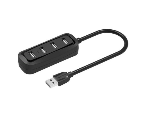 Концентратор VENTION 4 Ports USB2.0 HUB 0.15M Black (VAS-J43-B015)