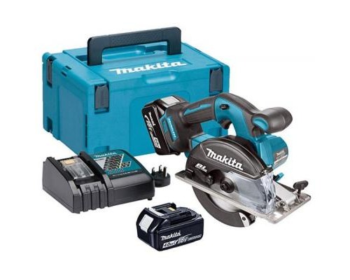 Дискова пила Makita по металлу LXT, 4Аг х 2шт, Makpac, 150мм (DCS551RMJ)