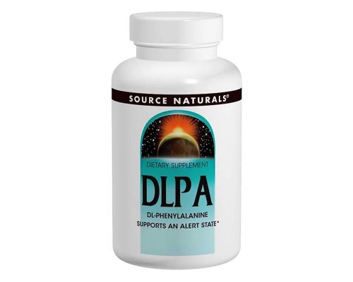 Вітамін Source Naturals DLPA (фенілаланін) 750мг, 60 таблеток (SNS-00165)
