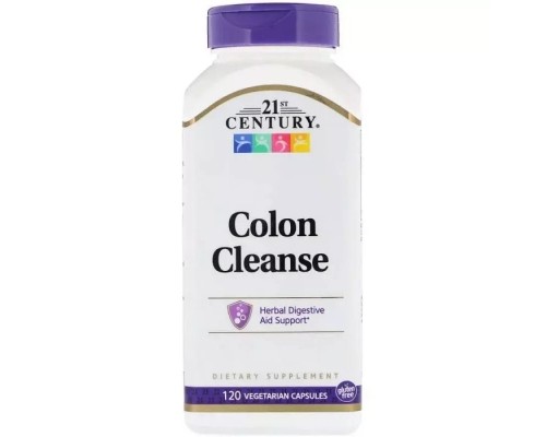 Вітамінно-мінеральний комплекс 21st Century Очищення Кишечника, Colon cleanse, 120 вегетаріанських капсу (CEN-22846)