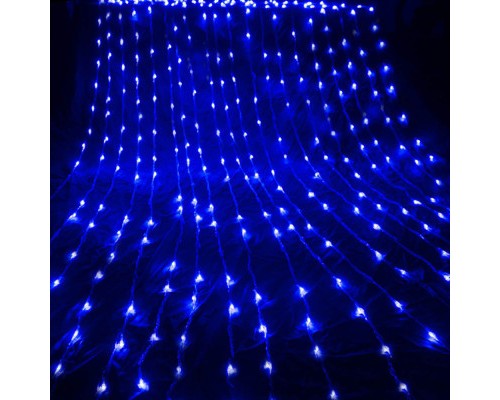 Гірлянда ColorWay штора водоспад 3x3м 300LED 220V синя (CW-GW-300L33VWFBL)