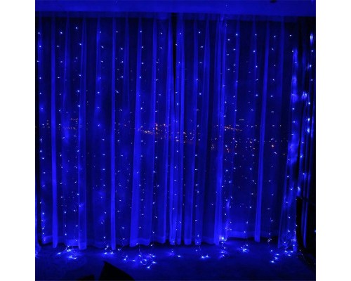 Гірлянда ColorWay штора водоспад 3x3м 300LED 220V синя (CW-GW-300L33VWFBL)