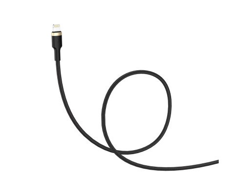 Дата кабель USB 2.0 AM to Lightning 1.0m spiral black ColorWay (CW-CBUL051-BK)