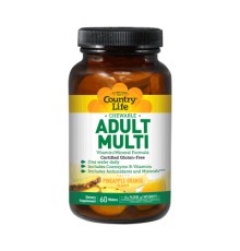 Мультивітамін Country Life Мультивітаміни для Дорослих, Смак Ананаса, Adult Multi, 60 ж (CLF-08030)
