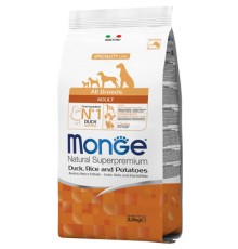 Сухий корм для собак Monge Dog All breeds Adult Duck&Rice зі смаком качки та рису 2.5 к (8009470011129)