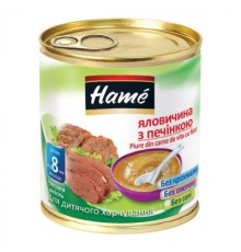 Дитяче пюре Hame яловичина з печінкою, 100 г (8595139726164)