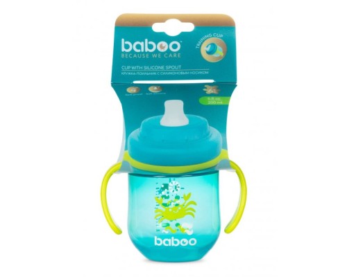 Поїльник-непроливайка Baboo із силіконовим носиком Marine 200 мл Бірюзова (90600)