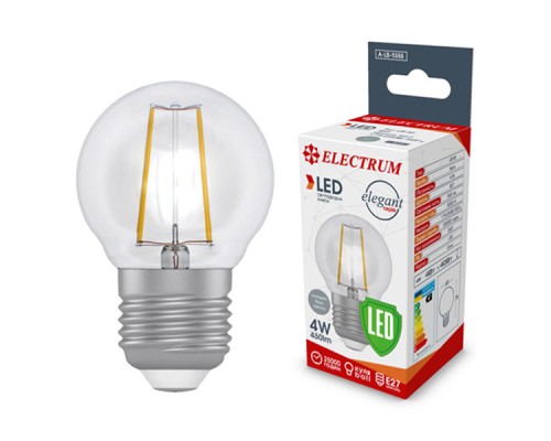 Лампочка Electrum D45 4W GL LB- 4F Е27 4000K (A-LB-1386)