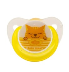 Пустушка Baby Team латексна, ортодонтична 0+ міс (3200_кіт)