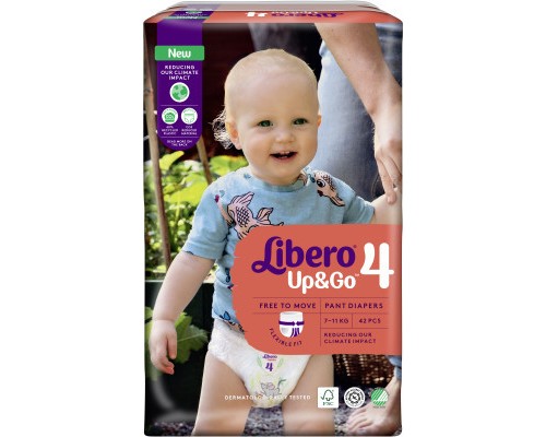 Підгузки Libero Up&Go Розмір 4 (7-11 кг) 42 шт (7322541742243)