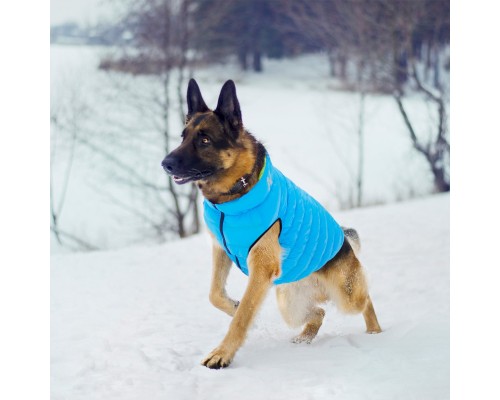 Курточка для тварин Airy Vest двостороння XS 25 салатово-блакитна (1597)