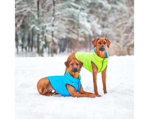 Курточка для тварин Airy Vest двостороння XS 25 салатово-блакитна (1597)