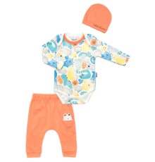 Набір дитячого одягу Miniworld з котиками (16317-62B-orange)