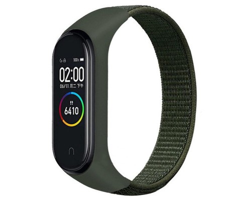 Ремінець до фітнес браслета BeCover Nylon Style для Xiaomi Mi Smart Band 5/6 Khaki (705424)