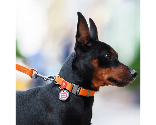 Повідок для собак WAUDOG Waterproof S Ш 15 мм Д 305 см помаранчевий (27384)