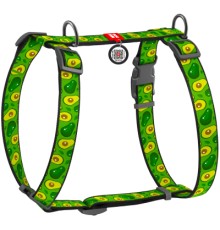 Шлея для собак WAUDOG Nylon з QR паспортом анатомічна H-подібна 