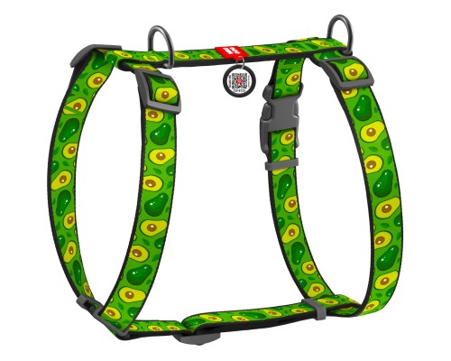 Шлея для собак WAUDOG Nylon з QR паспортом анатомічна H-подібна 