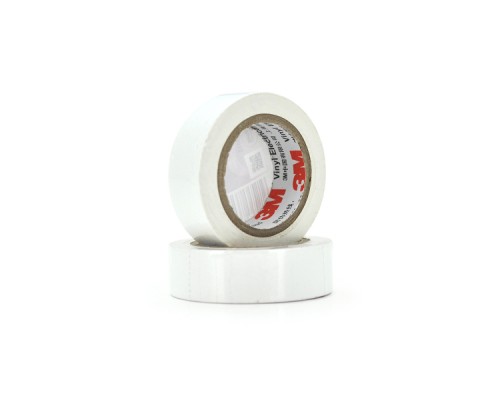 Ізоляційна стрічка 3M 0,13мм*18мм*10м white (3M/0,13/18/10-WT / 05108)