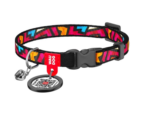 Нашийник для тварин WAUDOG Графіті з QR паспортом XS 20-30 см (5277)